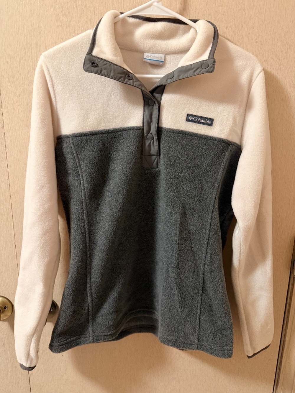 Columbia Women's Benton Springs Snap Fleece Pullover Chalk size Medium